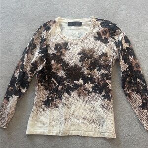 Floral Patterned Sweater